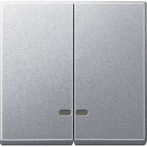 Лицевая панель Schneider Electric Merten System M для 2-кл. выключателя с подсветкой алюминий картинка